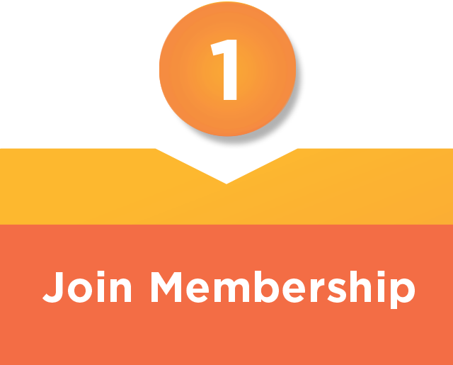 Join Membership Text On Orange Background